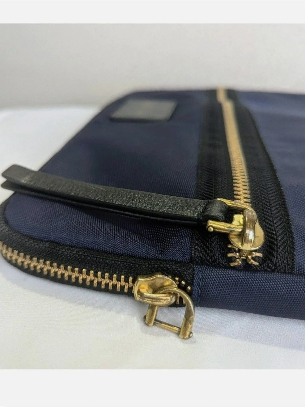 MARC JACOBS Nylon Laptop Sleeve Bag Pouch Navy Blue.